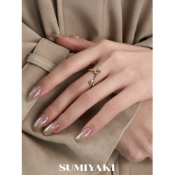 SUMIYAKI 愛鎖芯系列鑰匙輕奢復古戒指組合女