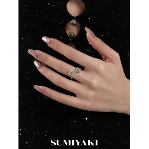 SUMIYAKI 愛鎖芯系列鑰匙輕奢復古戒指組合女