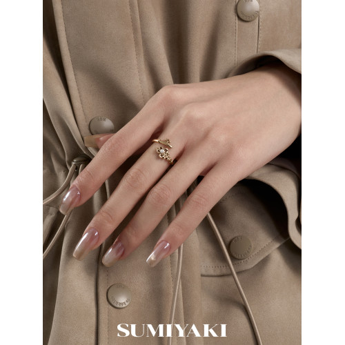 SUMIYAKI 愛鎖芯系列鑰匙輕奢復古戒指組合女