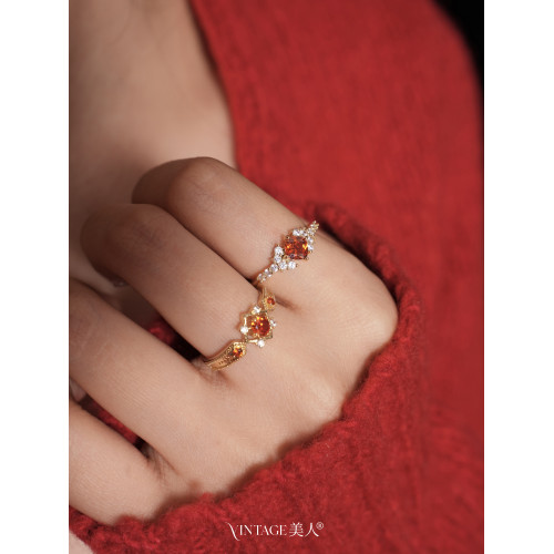 「斯嘉麗舞會」多款入!法式宮廷復古閃耀高級感顯白紅色開口戒指 「斯嘉麗舞會」多款入!法式宮廷復古閃耀高級感顯白紅色開口戒指