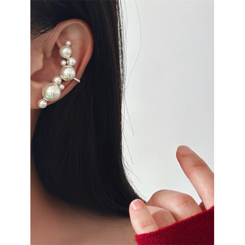 法式高級感大小珍珠耳骨夾女2026年新款小衆時尚輕奢設計感耳飾潮