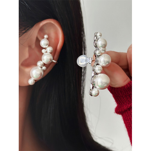 法式高級感大小珍珠耳骨夾女2026年新款小衆時尚輕奢設計感耳飾潮