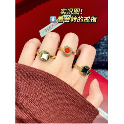 [新品]何方幸運蘋果戒指女輕奢時尚幸運釦指環百搭原創設計