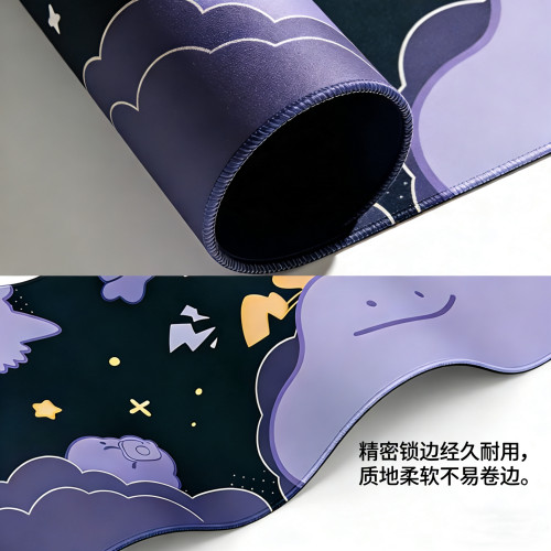 適用於百變怪滑鼠墊電競大號滑鼠墊加厚鎖邊桌墊寶可夢辦公電腦墊