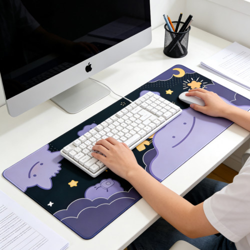 適用於百變怪滑鼠墊電競大號滑鼠墊加厚鎖邊桌墊寶可夢辦公電腦墊