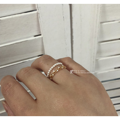 特 迷你小珍珠 美國進口14k包金極細施家珍珠戒指女曡帶 特 迷你小珍珠 美國進口14k包金極細施家珍珠戒指女曡帶