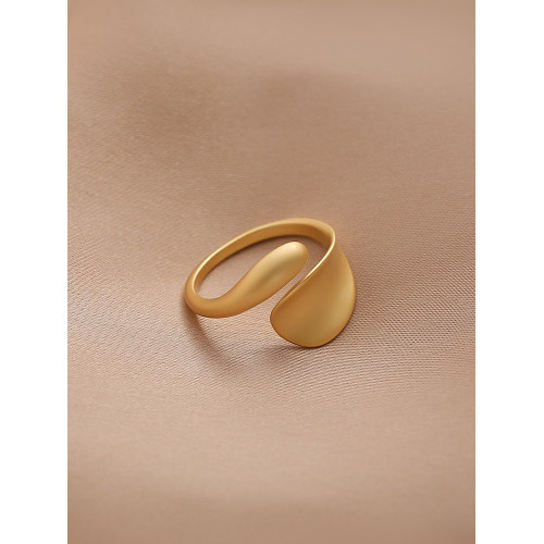 花跡冷淡風開口可調節戒指女時尚個性不規則食指戒潮交錯指環