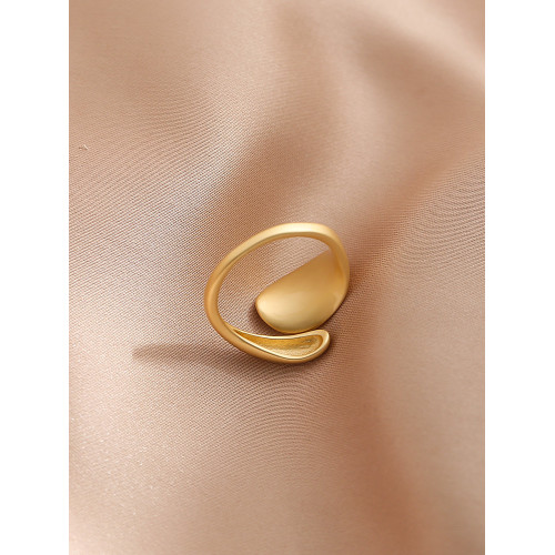 花跡冷淡風開口可調節戒指女時尚個性不規則食指戒潮交錯指環