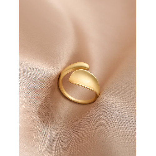 花跡冷淡風開口可調節戒指女時尚個性不規則食指戒潮交錯指環