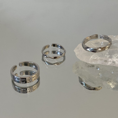 莫比烏斯戒指男士小衆設計簡約英文ins女食指戒個性單身戒男潮款