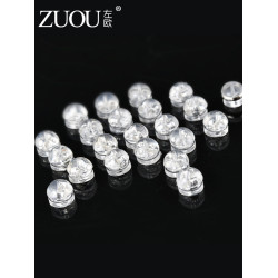 耳堵防掉超緊矽膠耳環耳釘後塞子耳帽配件防丟脫落通用耳飾固定塞