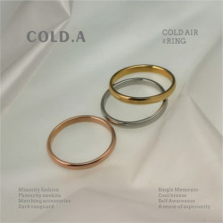 【COLD.A】幻境/鈦鋼素圈戒指男不掉色尾戒女小指閉口小衆設計