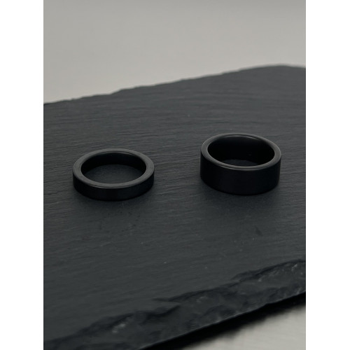 磨砂陶瓷黑色戒指男潮牌極簡個性霧面百搭食指戒環不掉色嘻哈尾戒