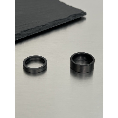 磨砂陶瓷黑色戒指男潮牌極簡個性霧面百搭食指戒環不掉色嘻哈尾戒