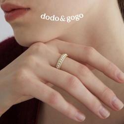 DODOGOGO仿珍珠戒指女小衆開口食指戒高級網紅簡約時尚2026新款戒