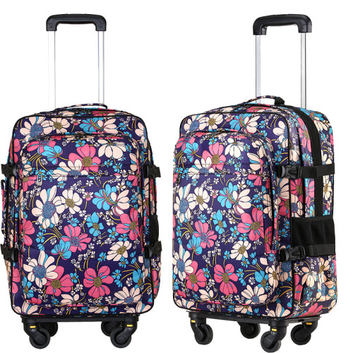 新品雙肩拉桿包後後背包多功能防水旅行包女超輕男大容量萬向輪行李箱