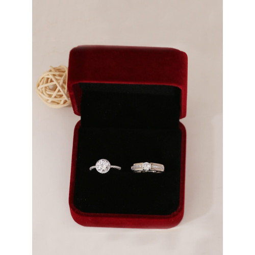 結婚戒指仿真一對婚禮現場用鴿子蛋婚戒對戒活口可調節求婚假鑽戒