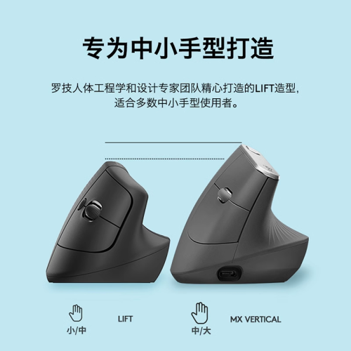羅技Lift無線垂直滑鼠人體工學藍牙雙模靜音辦公筆電女生拆包