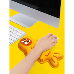 原創滑鼠墊護腕矽膠辦公桌舒適慢廻彈防滑手托電競男女生禮物手枕