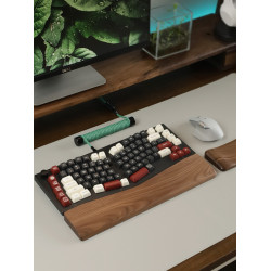 適用keychron鍵盤手托Q10 Q13 Q14Pro Q8掌托V10 Max護腕墊胡桃木