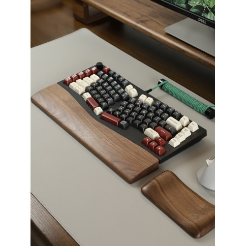 適用keychron鍵盤手托Q10 Q13 Q14Pro Q8掌托V10 Max護腕墊胡桃木