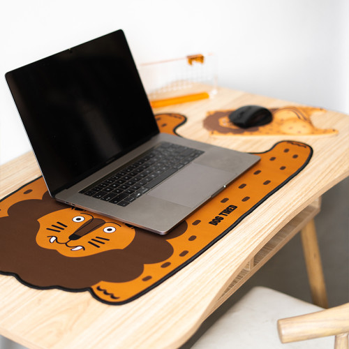 原創設計可愛小獅子創意布面辦公電腦墊滑鼠墊桌墊