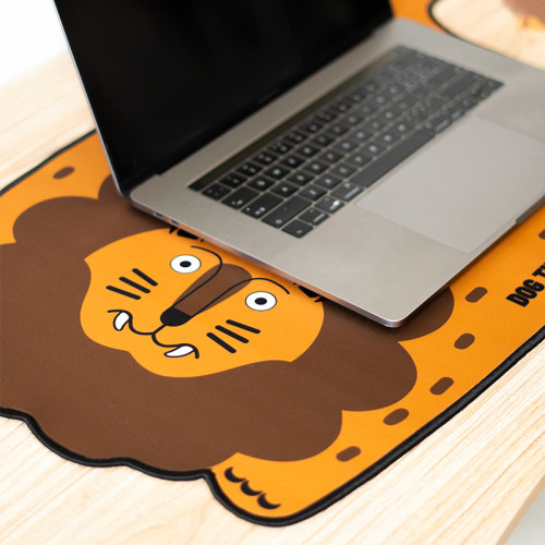 原創設計可愛小獅子創意布面辦公電腦墊滑鼠墊桌墊