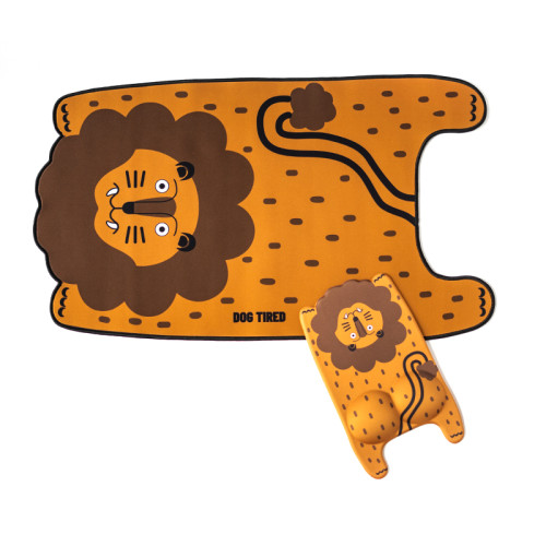 原創設計可愛小獅子創意布面辦公電腦墊滑鼠墊桌墊