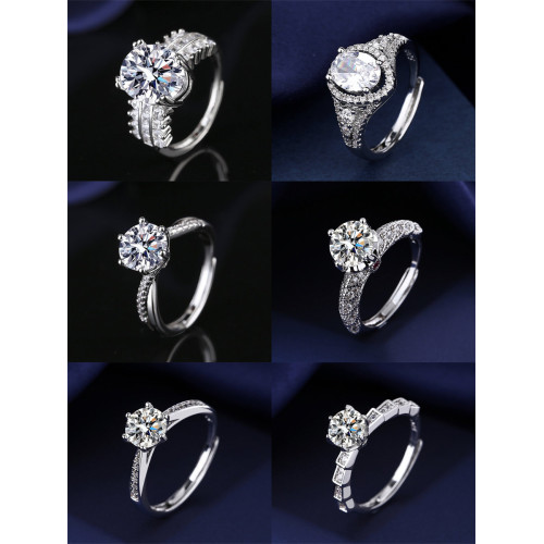 仿莫桑石5克拉鴿子蛋三世情緣仿真鑽石戒指奢華滿鑽氣質豪華指環