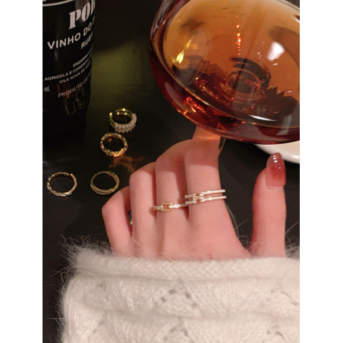 百搭開口戒指合集女小衆設計蝴蝶結珍珠食指戒小衆輕奢高級感獨特