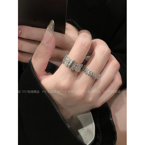 金屬冷淡風設計感戒指女時尚個性開口指環小衆纏繞食指戒指高級感
