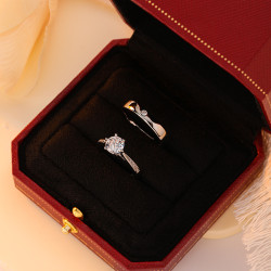 仿真對戒結婚情侶戒指男女假鑽戒一對婚禮現場用道具訂婚交換儀式