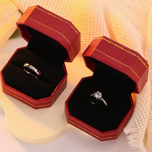 仿真對戒結婚情侶戒指男女假鑽戒一對婚禮現場用道具訂婚交換儀式