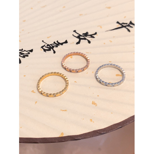 蜂巢鈦鋼戒指女小衆設計素圈戒指女輕奢高級感對戒食指環洗澡免摘