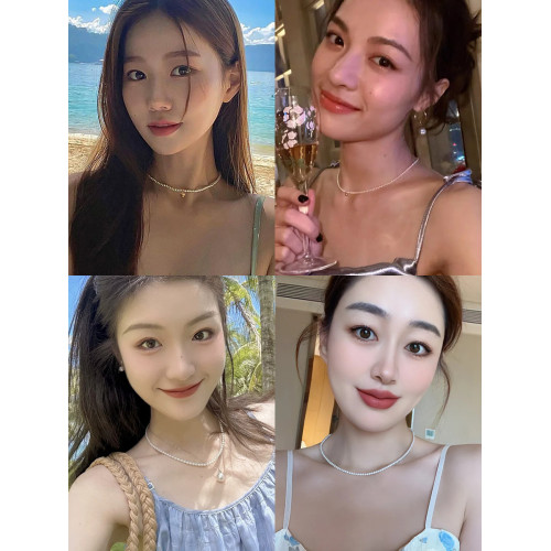 3mm小米珠施家珍珠項鍊女2026新款爆款輕奢小衆愛心頸鏈細鎖骨鍊 3mm小米珠施家珍珠項鍊女2026新款爆款輕奢小衆愛心頸鏈細鎖骨鍊