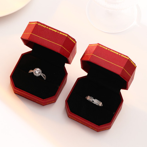 結婚戒指仿真莫桑石鑽戒情侶一對鴿子蛋婚戒男女假對戒可調節儀式