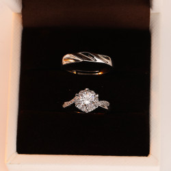 仿真婚戒對戒扭臂鑽戒男女結婚戒指一對情侶婚戒可調儀式替代道具