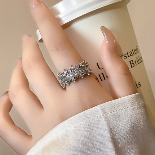 滿鑽鋯石旺財戒指女款2026新款爆款指環設計小衆精緻食指開口尾戒 滿鑽鋯石旺財戒指女款2026新款爆款指環設計小衆精緻食指開口尾戒