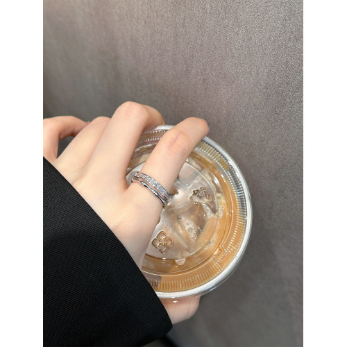 因缺斯汀【雙層竹節】銀色雙層竹節戒指開口可調節小衆百搭女