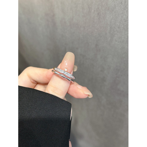 因缺斯汀【雙層竹節】銀色雙層竹節戒指開口可調節小衆百搭女