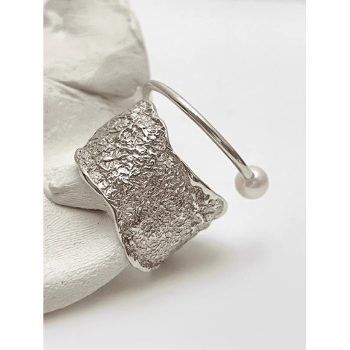 S925銀雙層珍珠開口戒指女2024新款爆款輕奢高級感小衆復古食指戒 S925銀雙層珍珠開口戒指女2024新款爆款輕奢高級感小衆復古食指戒