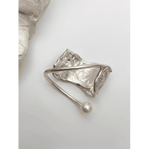 S925銀雙層珍珠開口戒指女2024新款爆款輕奢高級感小衆復古食指戒 S925銀雙層珍珠開口戒指女2024新款爆款輕奢高級感小衆復古食指戒