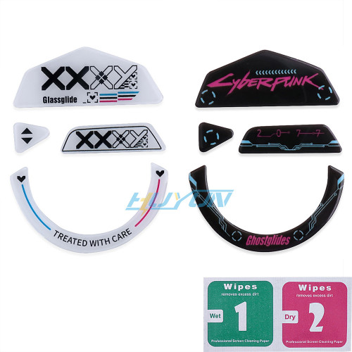 鋼化玻璃腳貼適用於羅技G502LIGHTSPEED無線滑鼠耐磨順滑腳墊弧邊