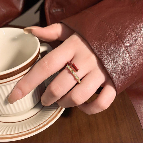 紅色竹節戒指女輕奢高級感巨好看的小衆設計新年旺財食指環本命年 紅色竹節戒指女輕奢高級感巨好看的小衆設計新年旺財食指環本命年