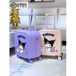 兒童行李箱女小型輕便18寸登機小學生男拉桿箱卡通可坐旅行密碼箱