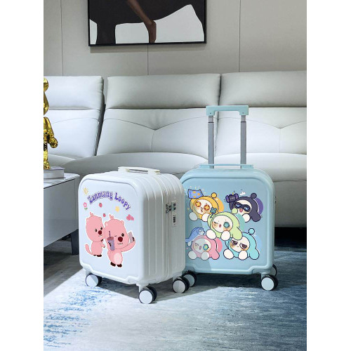 兒童行李箱女小型輕便18寸登機小學生男拉桿箱卡通可坐旅行密碼箱