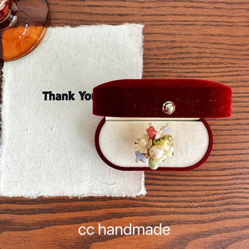cc手作森系 捷克珠串珠花朵戒指女小衆高級感輕奢氣質百搭指環 cc手作森系 捷克珠串珠花朵戒指女小衆高級感輕奢氣質百搭指環