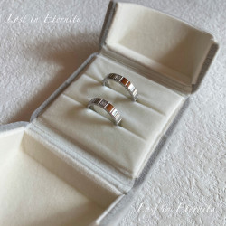 【Eternity】洗手免摘 冰塊戒指簡約銀色單鑽鈦鋼情侶對戒指環