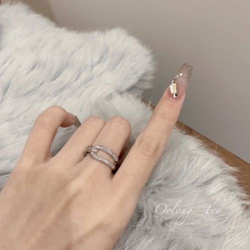 如蝶在野 微鑲鋯石小衆設計可調節戒指食指氣質女百搭開口戒 如蝶在野 微鑲鋯石小衆設計可調節戒指食指氣質女百搭開口戒