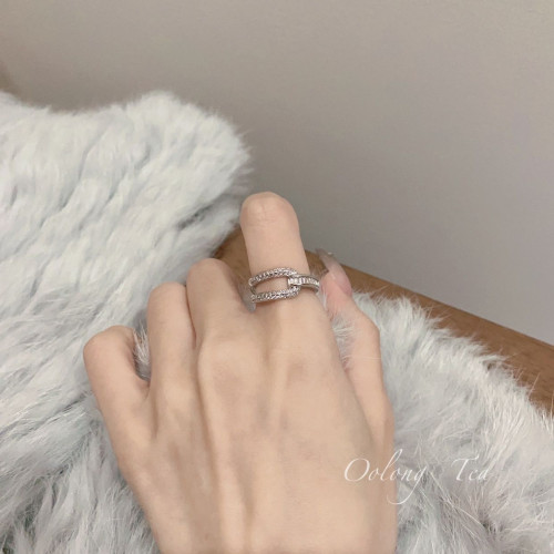 如蝶在野 微鑲鋯石小衆設計可調節戒指食指氣質女百搭開口戒 如蝶在野 微鑲鋯石小衆設計可調節戒指食指氣質女百搭開口戒